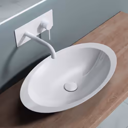 Lavabo vasque à poser blanc ovale 59cm lave main Sogood Colossum 802 59x35x11cm
