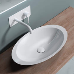 Lavabo vasque à poser blanc ovale 59cm lave main Sogood Colossum 802 59x35x11cm