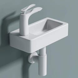 Sogood Lavabo vasque à suspendre à monter au mur evier design Bruxelles3053R 375x18x88 cm