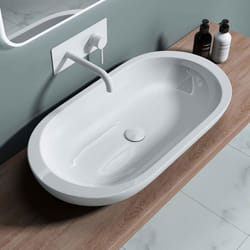 Lavabo vasque à poser blanc 80cm lave main Sogood Bruxelles5057 80x425x11.5cm