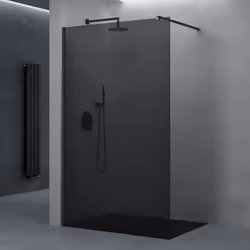 Sogood Paroi de Douche Pare-Douche Verre Gris Teinté 10mm Douche à LItalienne Stabilisateur Rectangulaire Bremen2VG 130x200cm