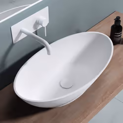 Lavabo vasque à poser blanc mat 62cm lave main Sogood Colossum 807M 625x345x175cm