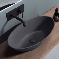 Lavabo vasque à poser anthracite 62cm lave main Sogood Colossum 807A 625x345x175cm