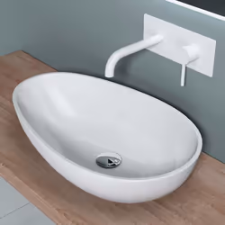 Lavabo vasque à poser blanc 60cm lave main Sogood Colossum-809 598x36x14cm