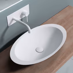 Lavabo vasque à poser blanc mat 60cm lave main Sogood Colossum-802 593x351x107cm