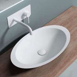 Lavabo vasque à poser blanc mat 60cm lave main Sogood Colossum-802 593x351x107cm