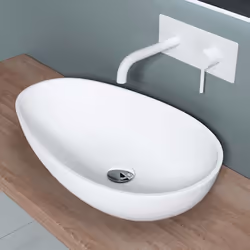 Lavabo vasque à poser blanc mat 60cm lave main Sogood Colossum-809M 598x36x14cm