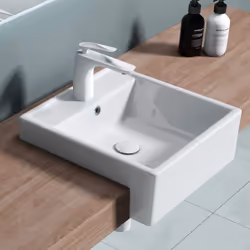 Vasque à encastrer Sogood Meissen202 Couleur: Blanc | Forme: Carrée | Dimensions: 41x41x15cm Matériau: Céramique de haute qua ...