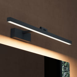 sogood Lampe pour miroir 14W LED Salle de Bain 180° Rotatif 630 Lumen 60cm Applique  Noir Mat 4000K Design Strahlenschön