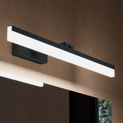 sogood Lampe pour miroir 14W LED Salle de Bain 180° Rotatif 1050 Lumen 60cm Applique Noir Mat Lumière Miroir 6000K Design Luxaris