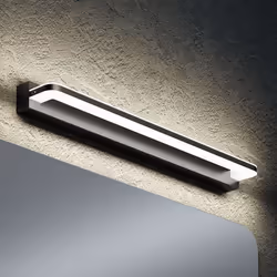 sogood Lampe pour miroir 9W LED Salle de Bain 700 Lumen 40cm Applique Mural Noir Mat Lumière Miroir 4000K Design SparkLuxe