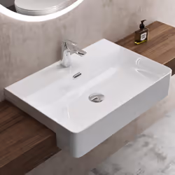 Lavabo à encastrer design doporro Brüssel702 Dimensions: 60x42x12,5cm Forme: Rectangulaire Couleur: Blanc Matériau: Céramique ...