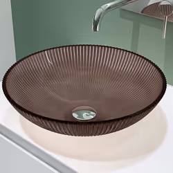 Lavabo à Poser en Verre Café Sogood Minerva06 - Ovale 40x40x12 cm