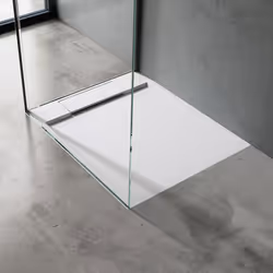 Sogood Receveur de Douche Design Ultra Plat 4 cm Bac à Douche Rectangulaire en Solid Surface Blanc Mat Geoma04 100x120x4 cm