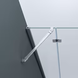 Barre de stabilisation GWH01 en inox pour paroi de douche Largeur: env. 40 cm profondeur: 3 cm