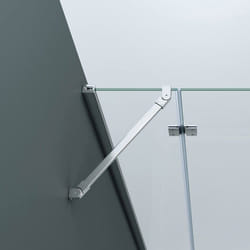 Barre de stabilisation GWH01 en inox pour paroi de douche Largeur: env. 40 cm profondeur: 3 cm