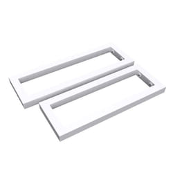 Sogood® 2 Pièces Équerre de Fixation Blanc Étagère Tablette Murale Porte-Serviette en Acier Inoxydable 35x2x15cm WH01