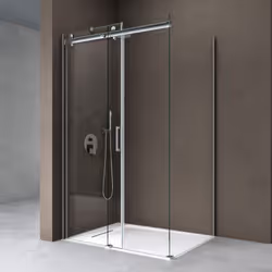 Cabine de douche transparent avec porte coulissante Ravenna17 Paroi de douche rectangulaire avec ou sans receveur de douche s ...