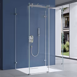 Sogood Cabine de Douche Rectangulaire pour Un Seul Mur 75x100 Paroi de Douche Verre Transparent de 8mm avec Receveur Ravenna1 ...