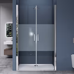 DESCRIPTION GÉNÉRALE Double porte de douche auto-levante et pivotante Teramo24MS, idéale pour une douche à l'italienne en nic ...
