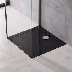 Sogood Bac à Douche 70x80 Receveur de Douche Antiglisse Rectangulaire Noir Lucia02AR 70x80x4cm