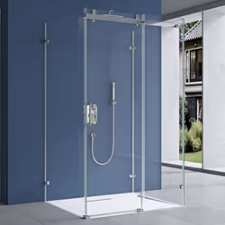 Parfait jusque dans les moindres details Pare douche design sans bac a douche Profondeur:150cm des elements de cote | Largeur ...