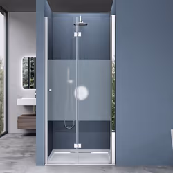 Sogood Porte de douche pliable 80cm paroi de douche bande opaque pliante pour niche Teramo26MS porte rabattable montage réver ...