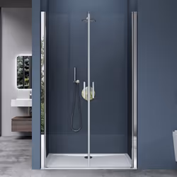 Portes de douche doporro Teramo24 | Portes pivotantes et autolevantes | Portes pivotantes vers les deux sens | Option de mont ...