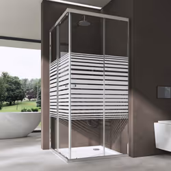 Sogood® Cabine de Douche Rectangulaire 80x100x190 cm Ravenna16MS-Plus avec Receveur Portes Coulissantes Verre de 6mm Traiteme ...