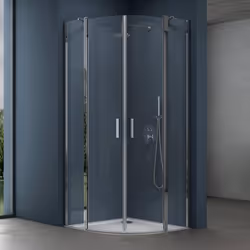 Paroi de douche en quart de cercle 80x80 Sogood Ravenna52 pare douche transparent en verre de sécurité 6mm avec revêtement NA ...