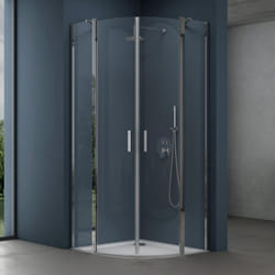Doporro cabine de douche pare-douche douche en quart de cercle 100x100x190 montage réversible Ravenna52K verre transparent esg 6mm nano
