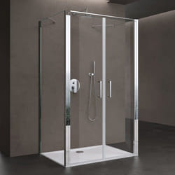 Sogood Cabine de Douche Rectangulaire 90x120x195cm Ravenna66UK Forme U Verre Transparent de 8mm