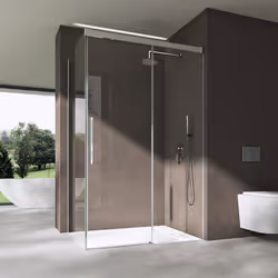 Sogood cabine de douche en angle paroi de douche avec porte coulissante 80x140cm verre transparent de 6mm RAV12
