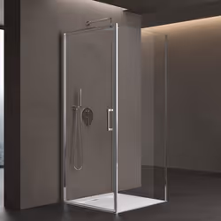 Sogood® Cabine de Douche Forme U 80x80x80 cm Portes Pivotantes avec Bac à Douche Verre Transparent ESG de 8mm Ravenna36UK