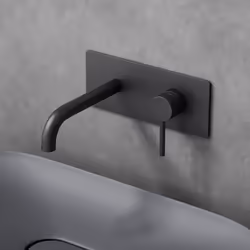 Robinet mitigeur encastré design Sogood Robinet à encastré noir mat pour lavabo est vasque Design noir mat minimaliste Matéri ...