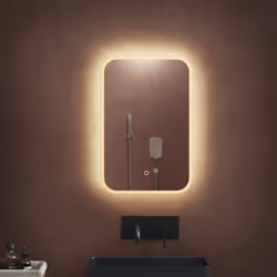 Glace antibuée LUZ pour salle de bains | Éclairage LED à basse consommation Miroir avec interupter tactile | Fonction mémoire ...