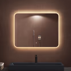 Glace antibuée LUZ pour salle de bains | Éclairage LED à basse consommation Miroir avec interupter tactile | Fonction mémoire ...