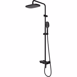 Stylé jusque dans les moindres détails. - montrez votre style personel. Colonne de douche design blanc Flexible de 150 cm Mat ...