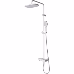 Stylé jusque dans les moindres détails. - montrez votre style personel. Colonne de douche design blanc Flexible de 150 cm Mat ...