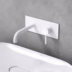 Robinet mitigeur encastré design Sogood Robinet à encastrer blanc pour lavabo et vasque Design blanc minimaliste Matériau: La ...