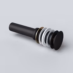 Bonde pour lavabo et vasque sans trop plein PU001B Bonde pop-up en noir Diamètre : 66 mm La bonde s'ouvre et se referme en ap ...