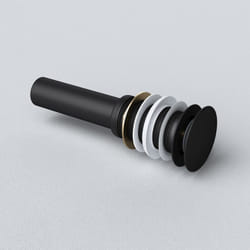 Sogood - Bonde de lavabo ou vasque sans trop plein noir système de vidage pop up clic clac ø 66mm PU01B - Noir