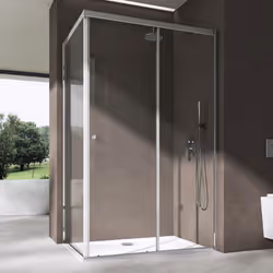 Cabine de douche en angle design rectangulaire doporro Ravenna16L-K - Paroi de douche design avec ses portes coulissantes - C ...