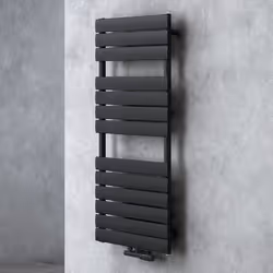 Radiateur de salle de bain SOGOOD 120x50cm noir-gris à eau chaude