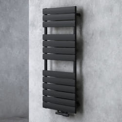 Radiateur de salle de bain SOGOOD 120x50cm noir-gris à eau chaude