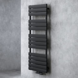Radiateur de salle de bain SOGOOD 140x50cm noir-gris à eau chaude