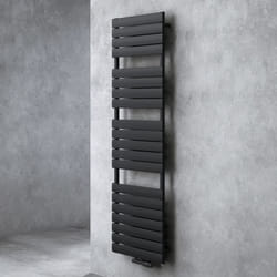 Sogood radiateur de salle de bain sèche-serviette 180x60cm radiateur à eau chaude vertical noir-gris sèche-serviettes