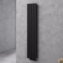 Sogood radiateur pour chauffage central 160x31cm radiateur à eau chaude panneau double couches vertical noir-gris
