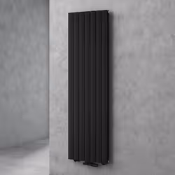 Sogood radiateur pour chauffage central 180x54cm radiateur à eau chaude panneau double couches vertical noir-gris