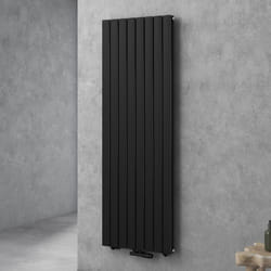 Sogood radiateur pour chauffage central 180x61cm radiateur à eau chaude panneau double couches vertical noir-gris